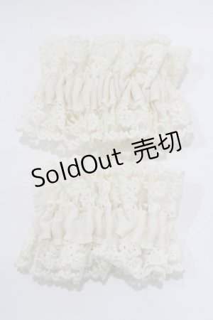 画像: m petit by misako / AMフリル2Pシュシュ  生成り H-26-01-26-1047-LO-ZA-NS-ZH