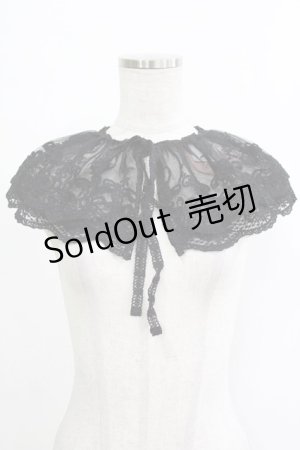 画像: m petit by misako / AMレースツケエリ  ブラック H-26-01-26-1048-LO-ZA-NS-ZH