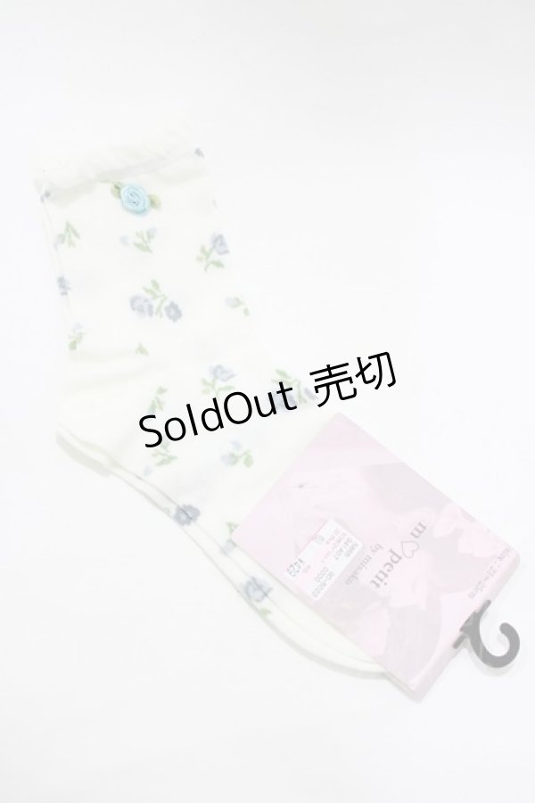 画像1: m petit by misako / ECAMCSバラモチーフ  オフ/サックス H-26-01-26-1049-LO-ZA-NS-ZH (1)