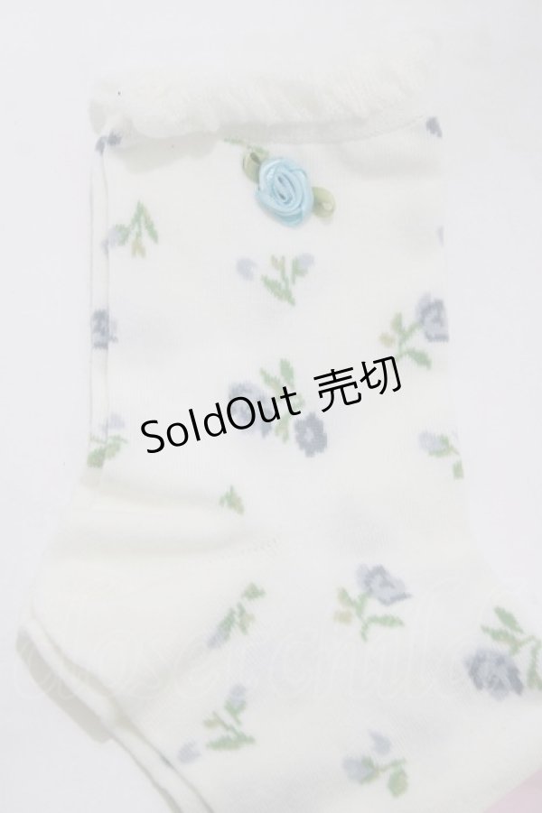 画像2: m petit by misako / ECAMCSバラモチーフ  オフ/サックス H-26-01-26-1049-LO-ZA-NS-ZH (2)