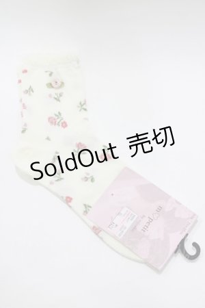 画像: m petit by misako / ECAMCSバラモチーフ  オフ/ピンク H-26-01-26-1050-LO-ZA-NS-ZH