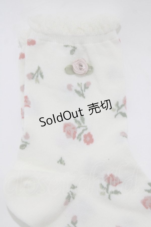 画像2: m petit by misako / ECAMCSバラモチーフ  オフ/ピンク H-26-01-26-1050-LO-ZA-NS-ZH (2)