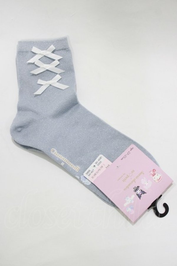 画像1: m petit by misako / ECAMCSシナモンリボン  サックス H-26-01-26-1052-LO-ZA-NS-ZH (1)