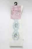 画像1: m petit by misako / ECAMOVKバラレースソックス  オフ/サックス H-26-01-26-1056-LO-ZA-NS-ZH (1)