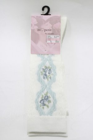 画像: m petit by misako / ECAMOVKバラレースソックス  オフ/サックス H-26-01-26-1056-LO-ZA-NS-ZH