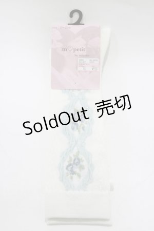 画像: m petit by misako / ECAMOVKバラレースソックス  オフ/サックス H-26-01-26-1056-LO-ZA-NS-ZH