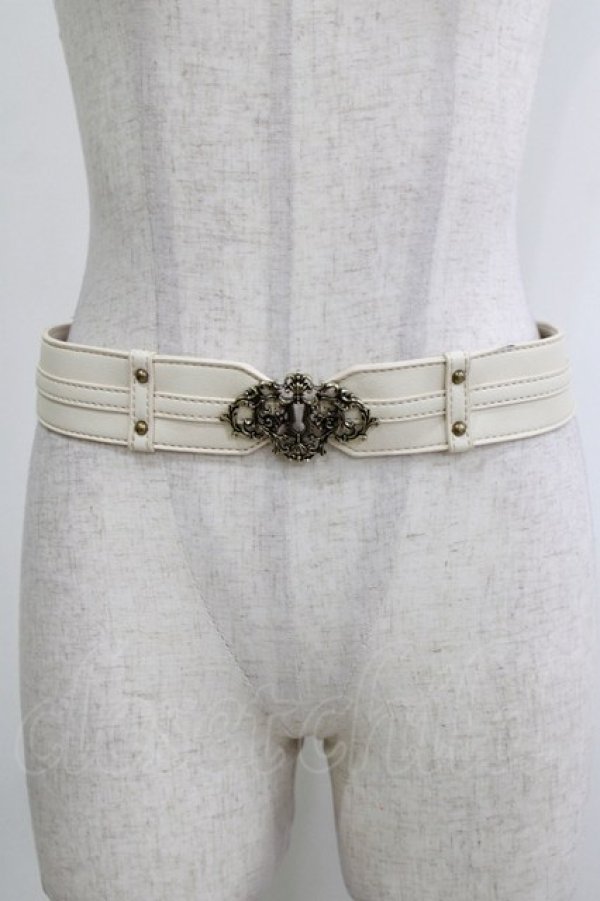 画像1: Kurumi Collaboration / マリンシークレット鍵穴ベルト Free アイボリー H-26-01-26-1067-GO-ZA-NS-ZH (1)