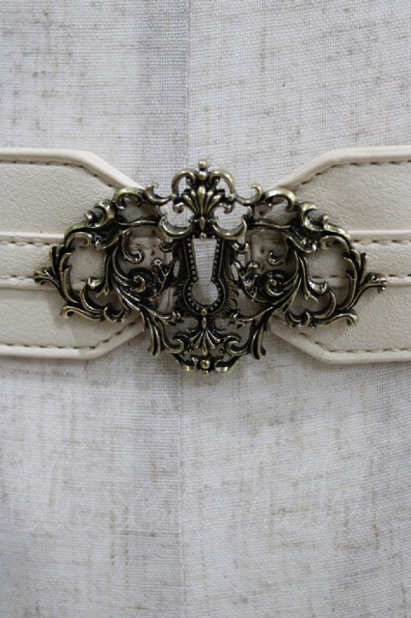 画像2: Kurumi Collaboration / マリンシークレット鍵穴ベルト Free アイボリー H-26-01-26-1067-GO-ZA-NS-ZH (2)