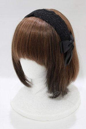 画像: m petit by misako / TT*AMレースカチューシャ  ブラック H-26-01-26-1068-LO-AC-NS-ZH