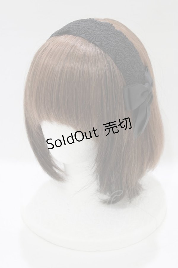 画像1: m petit by misako / TT*AMレースカチューシャ  ブラック H-26-01-26-1068-LO-AC-NS-ZH (1)