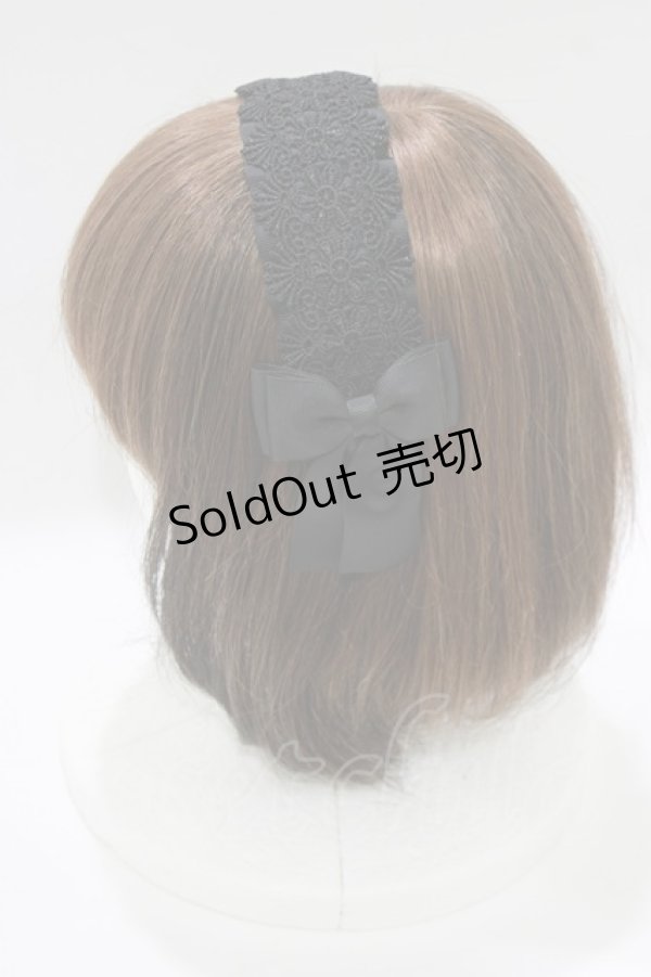 画像2: m petit by misako / TT*AMレースカチューシャ  ブラック H-26-01-26-1068-LO-AC-NS-ZH (2)