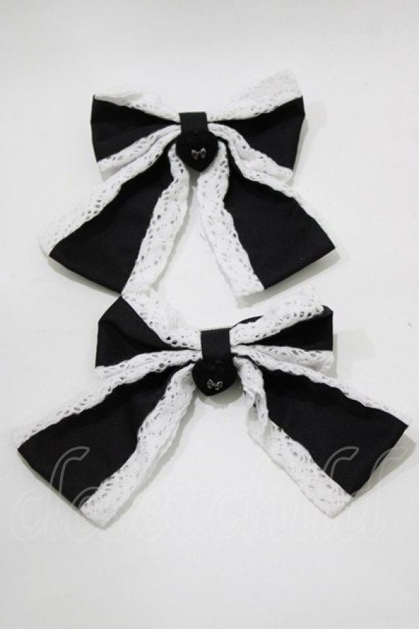 画像2: Eri Aino's collaboration / AE*2Pリボンクリップ  ブラック H-26-01-26-1071-PU-AC-NS-ZH (2)