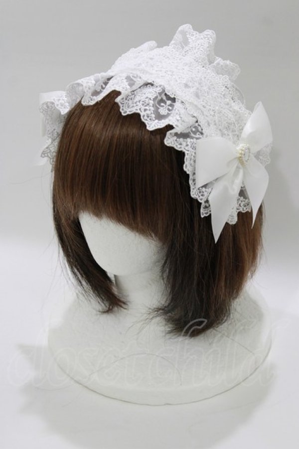 画像1: Lovely Tency / 眞白ありす/ヘッドドレス  オフ H-26-01-26-1075-GO-AC-NS-ZH (1)