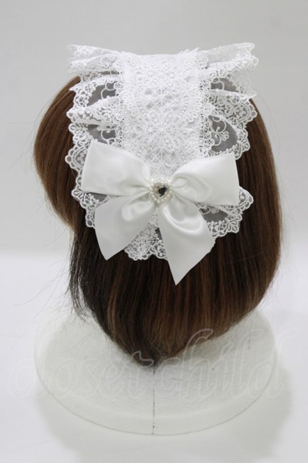 画像2: Lovely Tency / 眞白ありす/ヘッドドレス  オフ H-26-01-26-1075-GO-AC-NS-ZH (2)