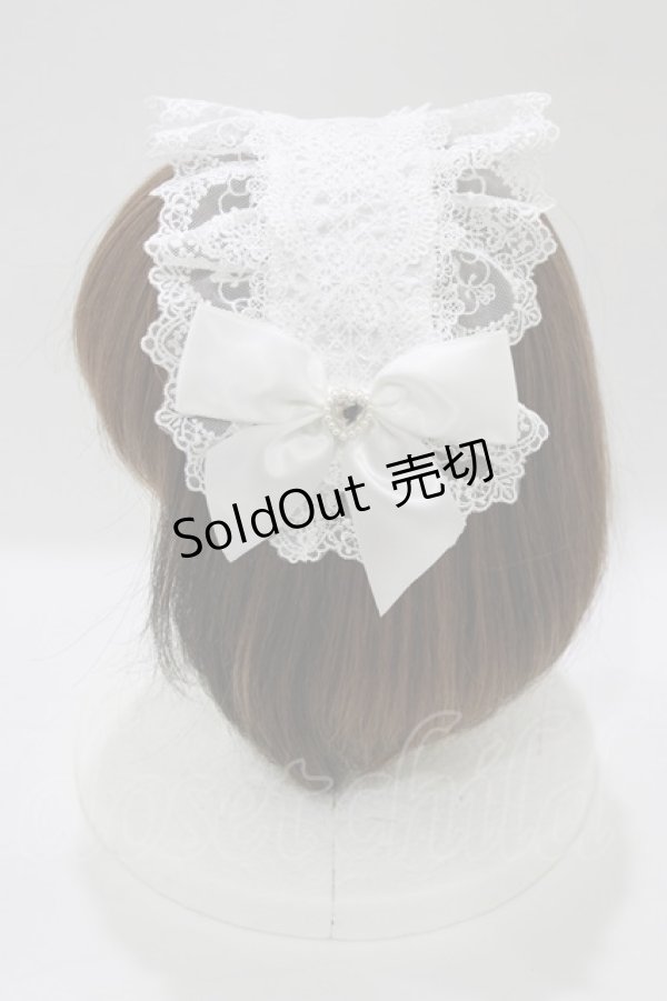 画像2: Lovely Tency / 眞白ありす/ヘッドドレス  オフ H-26-01-26-1075-GO-AC-NS-ZH (2)