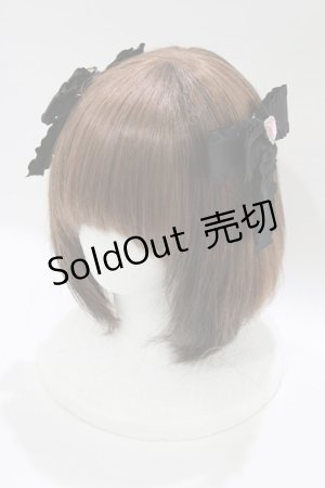 画像: Lovely Tency / 眞白ありす/2Pクリップ  ブラック H-26-01-26-1076-GO-AC-NS-ZH