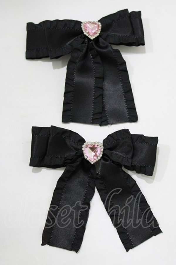 画像3: Lovely Tency / 眞白ありす/2Pクリップ  ブラック H-26-01-26-1076-GO-AC-NS-ZH (3)