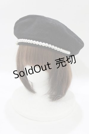 画像: Lovely Tency / 眞白ありす/パールベレー  ブラック H-26-01-26-1078-GO-AC-NS-ZH