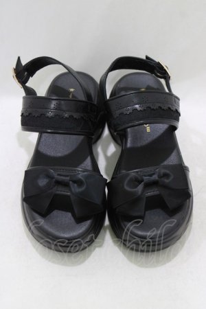 画像: m petit by misako / AMリボンスニーカーサンダル M ブラック H-26-01-26-1080-LO-SH-NS-ZH