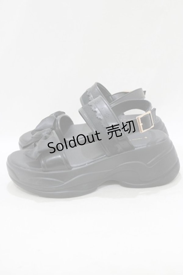 画像2: m petit by misako / AMリボンスニーカーサンダル M ブラック H-26-01-26-1080-LO-SH-NS-ZH (2)