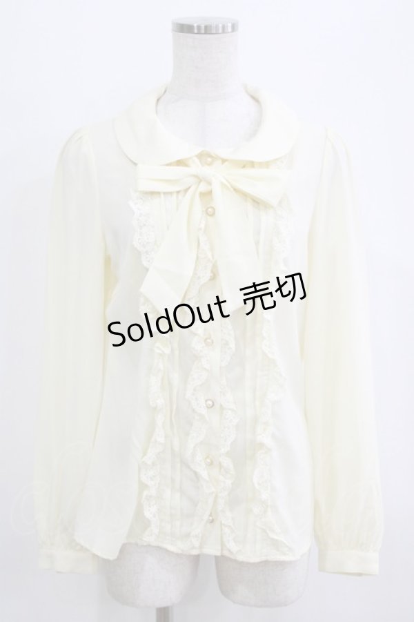 画像1: Ank Rouge / ボウタイブラウス M アイボリー H-26-01-26-1008-CA-BL-NS-ZH (1)