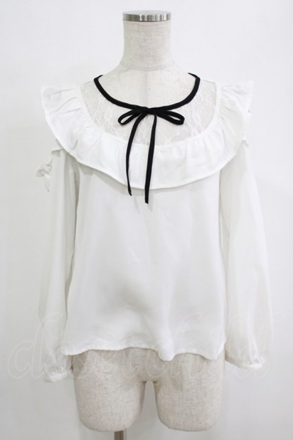 画像1: evelyn / フリルオフショルブラウス Free オフ H-26-01-26-1009-LO-BL-NS-ZH (1)