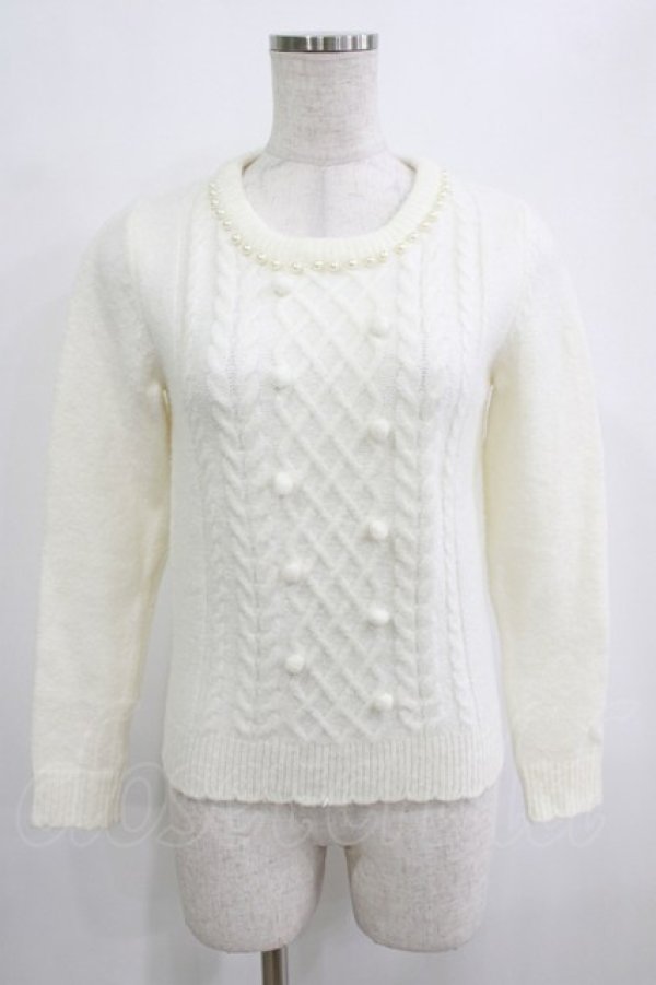 画像1: Ank Rouge / パールニット M オフ H-26-01-26-1011-CA-TO-NS-ZH (1)