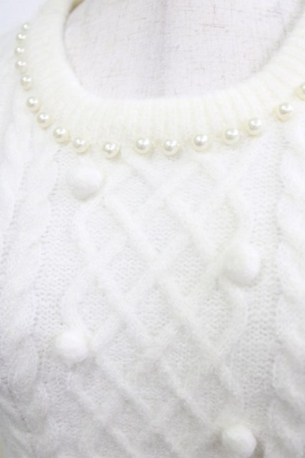 画像4: Ank Rouge / パールニット M オフ H-26-01-26-1011-CA-TO-NS-ZH (4)