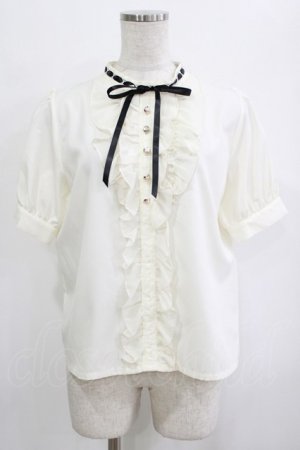 画像: axes femme POETIQUE / フリルデザインスタンドブラウス M 生成り H-26-01-26-1015-AX-BL-NS-ZH