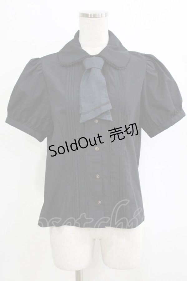 画像1: Kurumi Collaboration / マリンアカデミアブラウス M ブラック H-26-01-26-1017-GO-BL-NS-ZH (1)