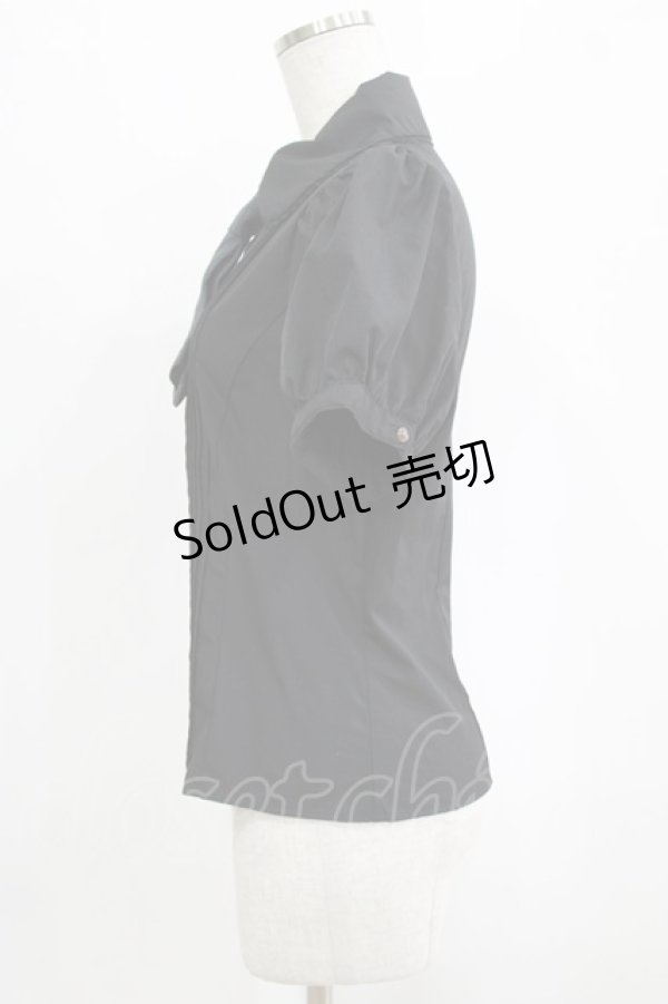 画像2: Kurumi Collaboration / マリンアカデミアブラウス M ブラック H-26-01-26-1017-GO-BL-NS-ZH (2)