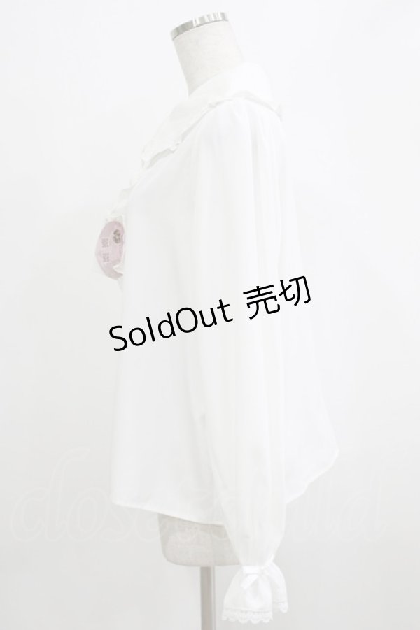 画像2: m petit by misako / AM マルエリフリルブラウス L オフ H-26-01-26-1018-LO-BL-NS-ZH (2)