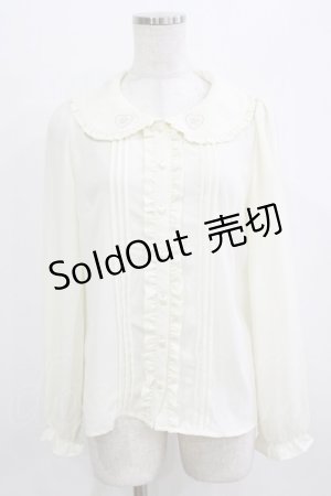 画像: Ank Rouge / HUG ME刺繍ブラウス M アイボリー/ピンク H-26-01-26-1022-CA-BL-NS-ZH