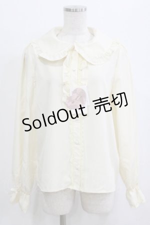 画像: m petit by misako / AM マルエリフリルブラウス L アイボリー H-26-01-26-1023-LO-BL-NS-ZH