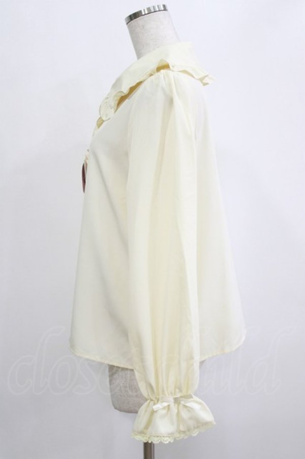 画像2: m petit by misako / AM マルエリフリルブラウス L アイボリー H-26-01-26-1023-LO-BL-NS-ZH (2)