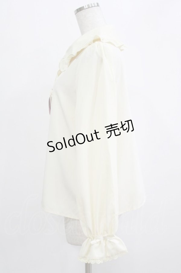 画像2: m petit by misako / AM マルエリフリルブラウス L アイボリー H-26-01-26-1023-LO-BL-NS-ZH (2)