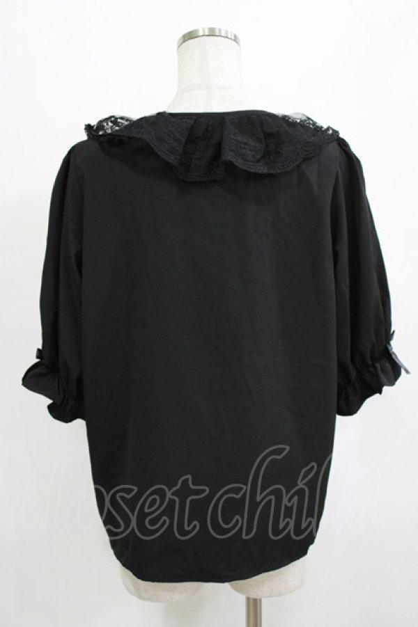画像3: m petit by misako / MSKデシンレースエリブラウス L ブラック H-26-01-26-1026-LO-BL-NS-ZH (3)