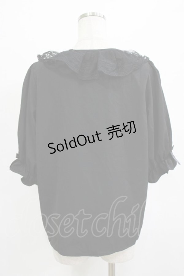 画像3: m petit by misako / MSKデシンレースエリブラウス L ブラック H-26-01-26-1026-LO-BL-NS-ZH (3)