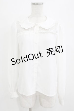 画像: MA*RS / レース切替ブラウス Free オフ H-26-01-26-1027-EL-BL-NS-ZH