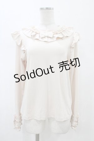 画像: axes femme kawaii / フリルリボンカットプル M アイボリー H-26-01-26-058-AX-TO-NS-ZH