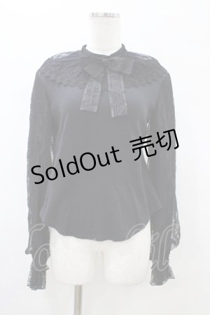 画像: Angelic Pretty / Dollyレースカラーカットソー Free ブラック H-26-01-26-061-AP-TO-NS-ZH