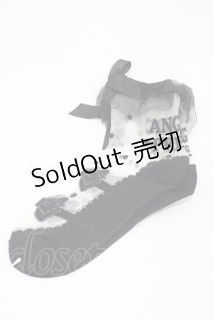 画像: Angelic Pretty / Dolly Ribbonクルー丈ソックス  ブラック H-26-01-26-012-AP-ZA-NS-ZH