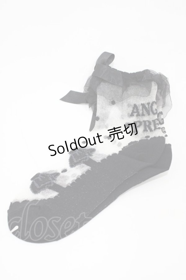 画像1: Angelic Pretty / Dolly Ribbonクルー丈ソックス  ブラック H-26-01-26-012-AP-ZA-NS-ZH (1)