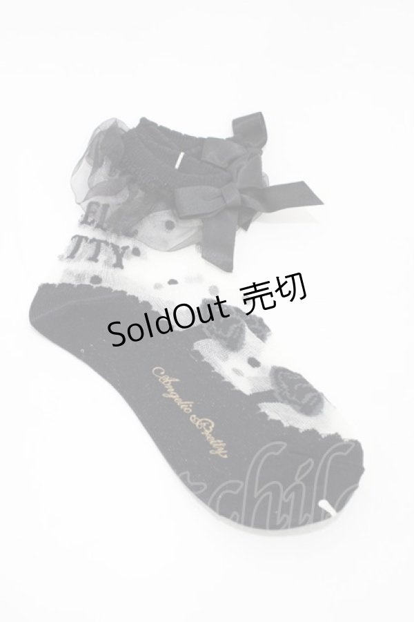 画像2: Angelic Pretty / Dolly Ribbonクルー丈ソックス  ブラック H-26-01-26-012-AP-ZA-NS-ZH (2)