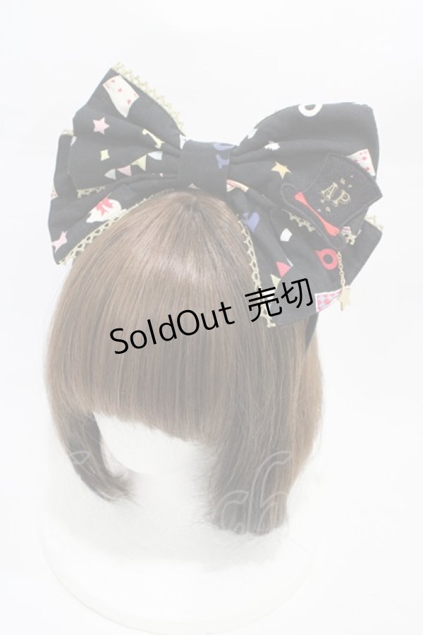 画像1: Angelic Pretty / Star Night Theaterカチューシャ  ブラック H-26-01-26-014-AP-AC-NS-ZH (1)