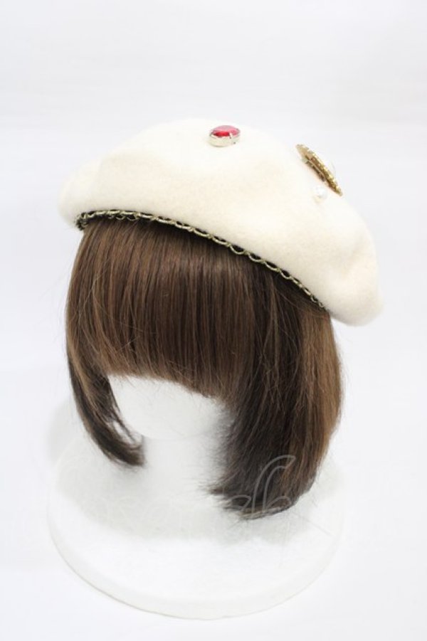 画像1: Angelic Pretty / Noble Collectionベレー  オフ H-26-01-26-017-AP-AC-NS-ZH (1)