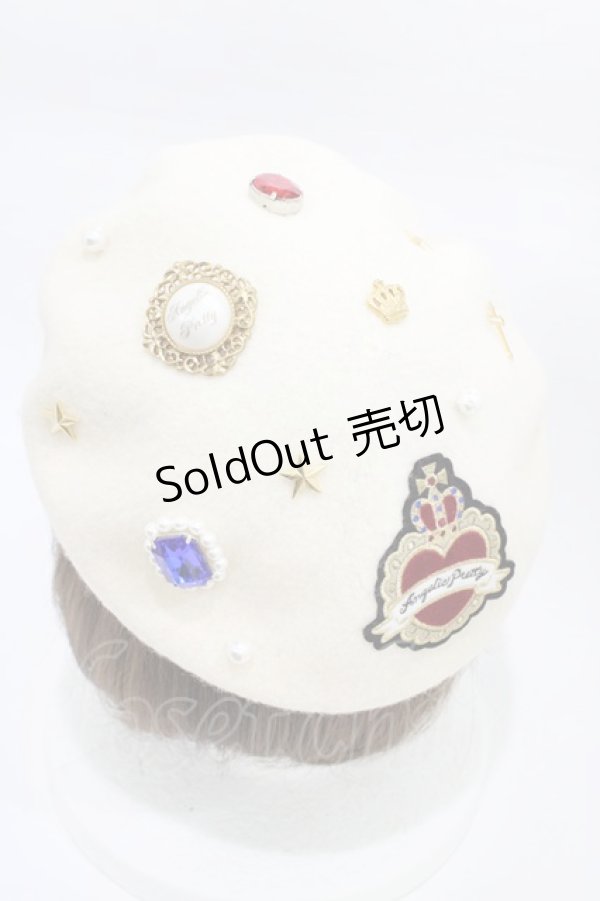 画像2: Angelic Pretty / Noble Collectionベレー  オフ H-26-01-26-017-AP-AC-NS-ZH (2)