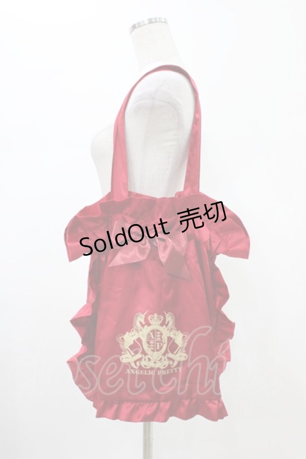 画像1: Angelic Pretty / Emblemサテントートバッグ  レッド H-26-01-26-022-AP-BG-NS-ZH (1)