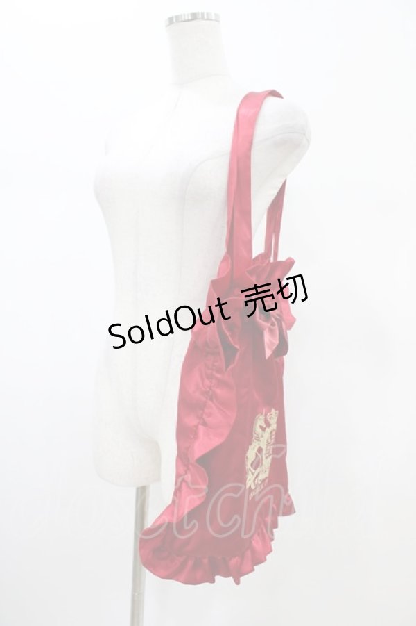 画像2: Angelic Pretty / Emblemサテントートバッグ  レッド H-26-01-26-022-AP-BG-NS-ZH (2)