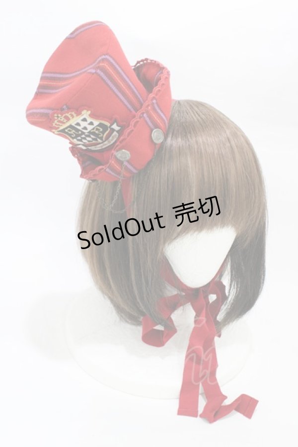 画像1: Angelic Pretty / クラシカルレジメンミニHat  ワイン H-26-01-27-001-AP-AC-NS-ZH (1)